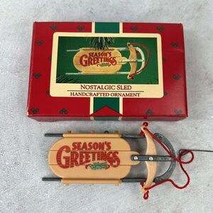 1984 Nostalgic‎ Sled Hallmark Ornament